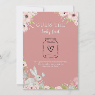 Floral Easter Guess the Baby Food Game Card