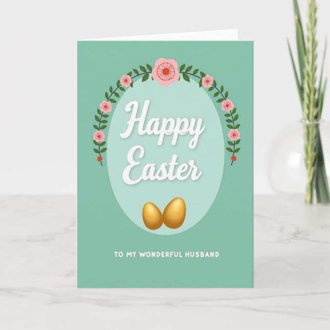 Floral Easter Husband Card (Front)