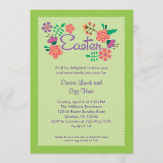 Floral Easter Invitation