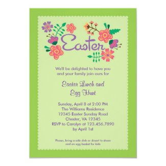 Floral Easter Invitation