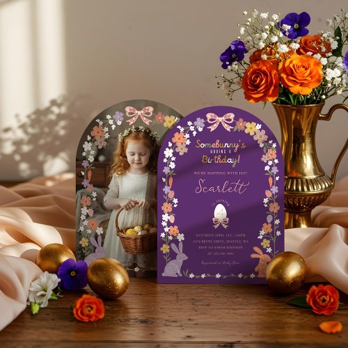 Floral Easter Somebunny’s Having a Birthday Photo