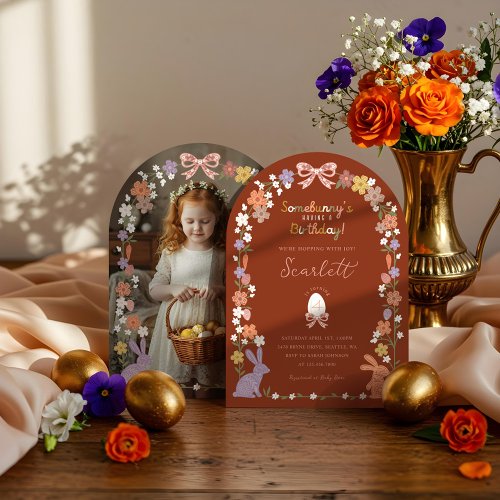 Floral Easter Somebunny’s Having a Birthday Photo