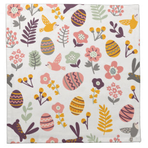 Floral Easter Spring Pattern   Cloth Napkin