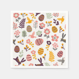 Floral Easter Spring Pattern   Paper Napkin