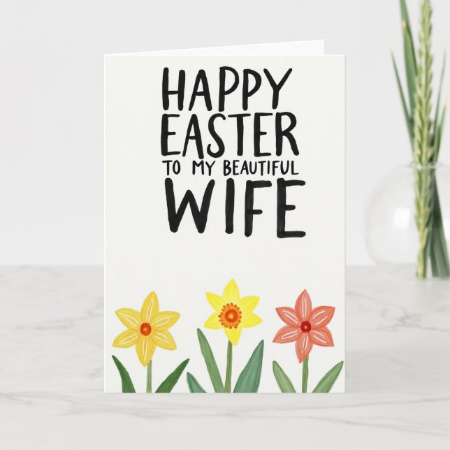 Floral Easter Wife Card (Front)