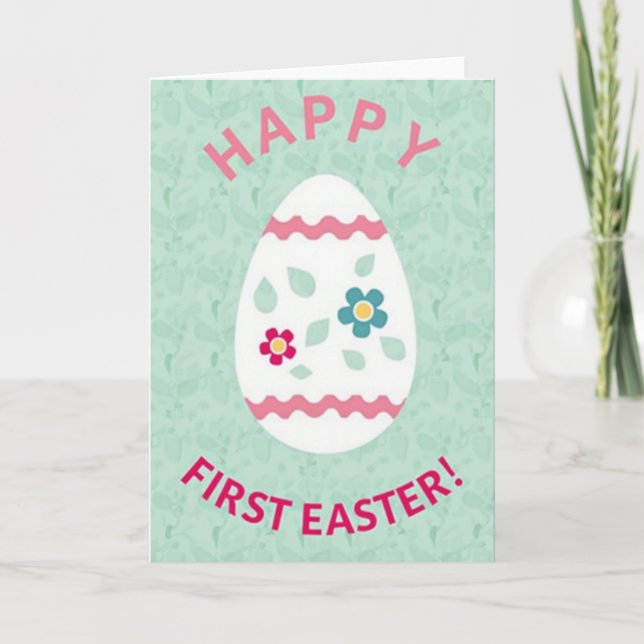 Floral Egg Celebration Card (Front)