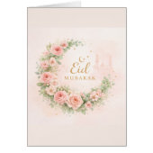 Floral Eid Mubarak – Blush Pink Islamic Gift f (Front)