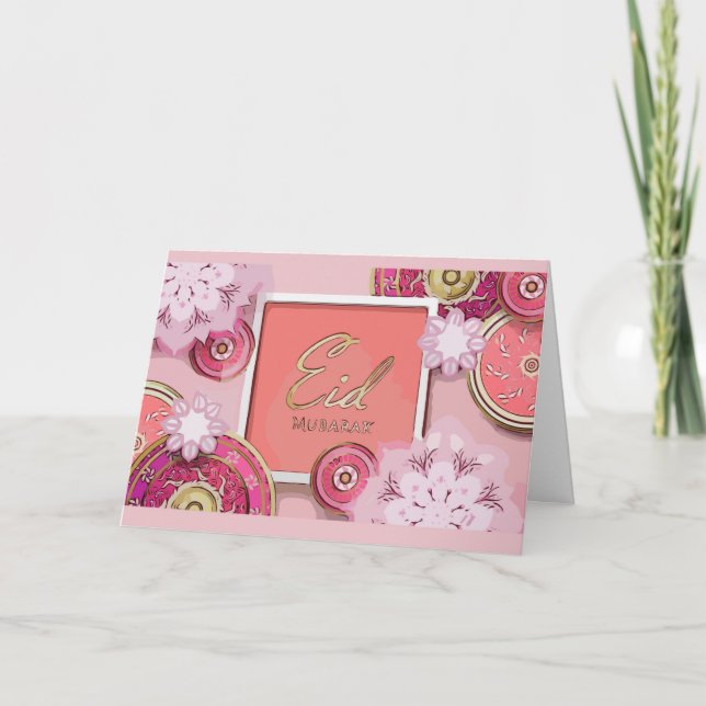 Floral Eid Mubarak Card (Front)