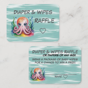 Floral Elegabt Adorably Baby Raffle Enclosure Card