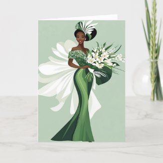 FLORAL ELEGANCE #3 Folded Thank You Card