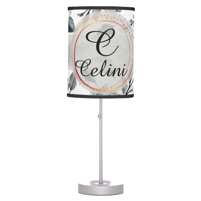 Floral Elegance: A Stunning Watercolor Pattern  Table Lamp (Front)