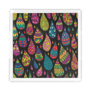 Floral elegance, abstract background. acrylic tray