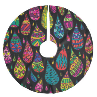 Floral elegance, abstract background. brushed polyester tree skirt