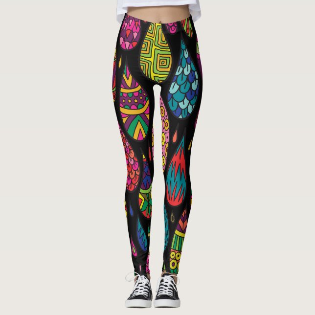 Floral elegance, abstract background. leggings (Front)