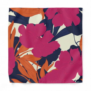 Floral elegance: abstract pattern bandana