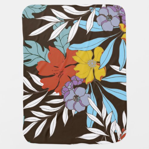 Floral Elegance Abstract Pattern Charm Baby Blanket