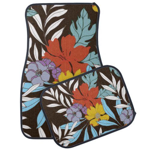 Floral Elegance Abstract Pattern Charm Car Floor Mat