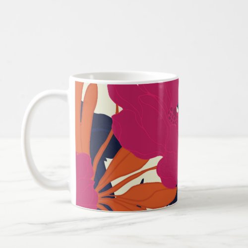Floral elegance abstract pattern coffee mug