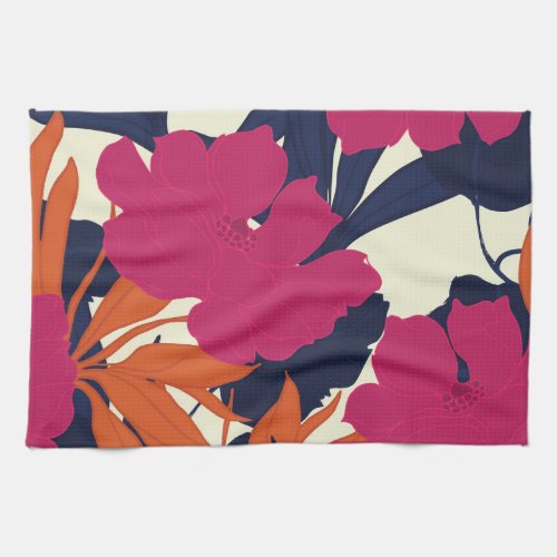 Floral elegance abstract pattern kitchen towel