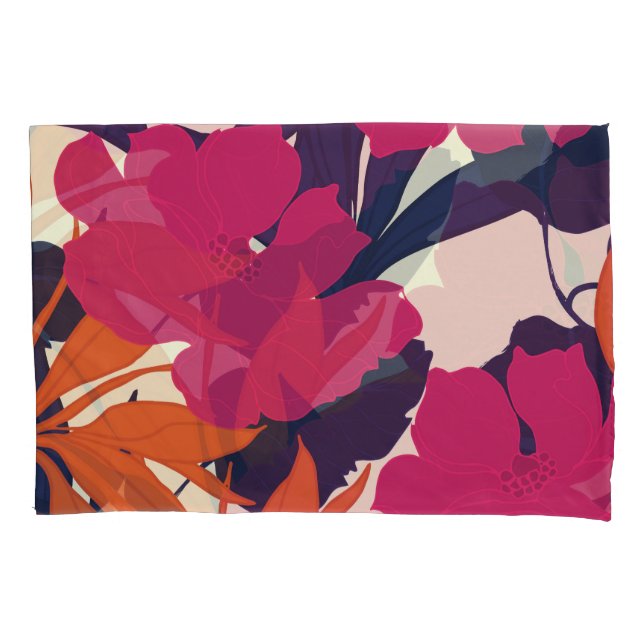 Floral elegance: abstract pattern pillow case (Front)