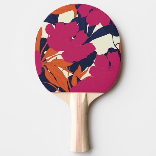 Floral elegance abstract pattern ping pong paddle