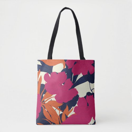 Floral elegance abstract pattern tote bag