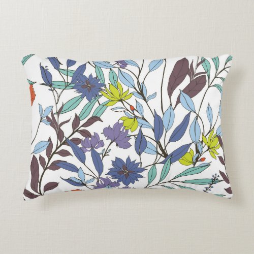 Floral Elegance Abstract Vintage Background Accent Pillow