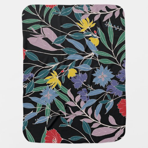 Floral Elegance Abstract Vintage Background Baby Blanket