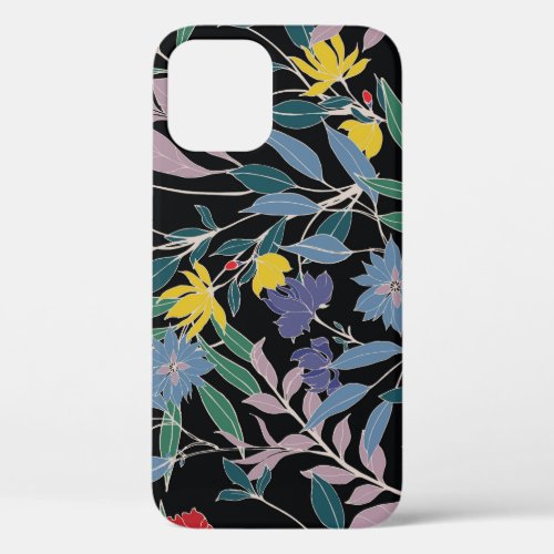 Floral Elegance Abstract Vintage Background iPhone 12 Case