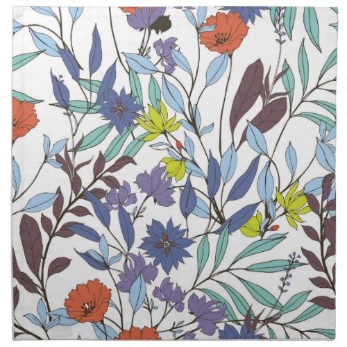 Floral Elegance Abstract Vintage Background Cloth Napkin