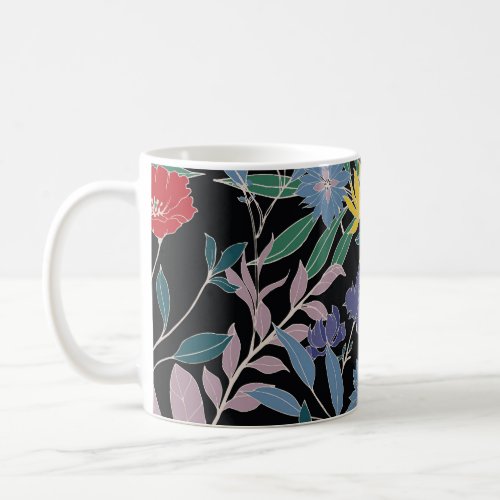 Floral Elegance Abstract Vintage Background Coffee Mug