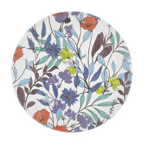 Floral Elegance Abstract Vintage Background Cutting Board