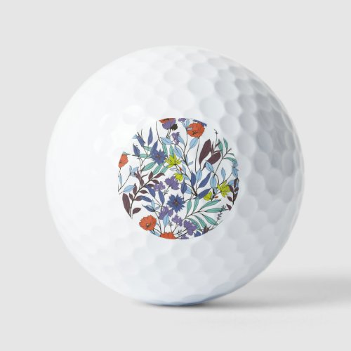 Floral Elegance Abstract Vintage Background Golf Balls