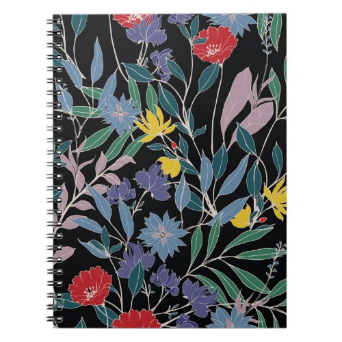 Floral Elegance Abstract Vintage Background Notebook