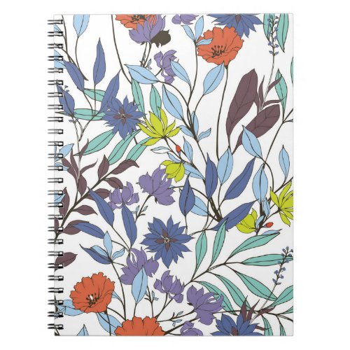 Floral Elegance Abstract Vintage Background Notebook