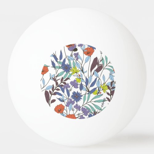Floral Elegance Abstract Vintage Background Ping Pong Ball