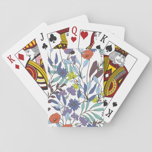 Floral Elegance Abstract Vintage Background Playing Cards