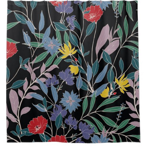 Floral Elegance Abstract Vintage Background Shower Curtain