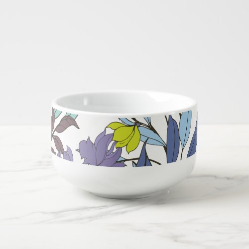 Floral Elegance Abstract Vintage Background Soup Mug