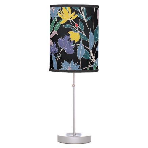 Floral Elegance Abstract Vintage Background Table Lamp