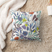 Floral Elegance, Abstract Vintage Background. Throw Pillow (Blanket)