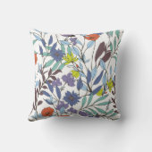 Floral Elegance, Abstract Vintage Background. Throw Pillow (Back)