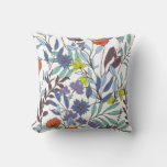 Floral Elegance, Abstract Vintage Background. Throw Pillow