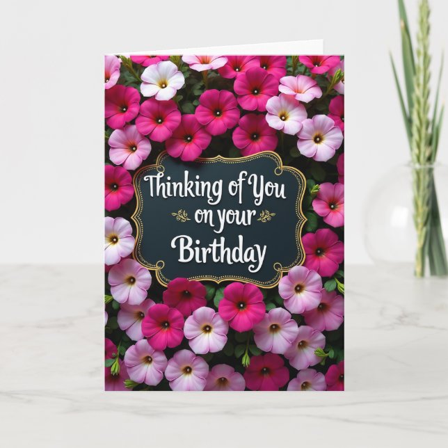 Floral Elegance Birthday Card (Front)