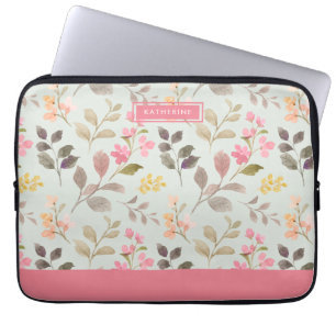 Floral Elegance Boho Stylish Cute Laptop Sleeve