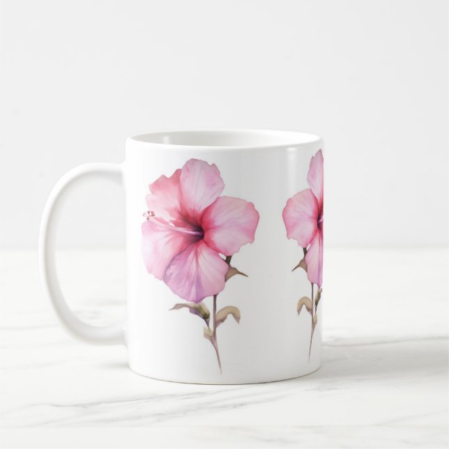 Floral Elegance Ceramic Mug (Left)