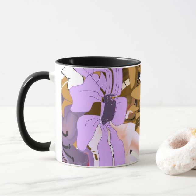 Floral Elegance Coffee Mug (With Donut)