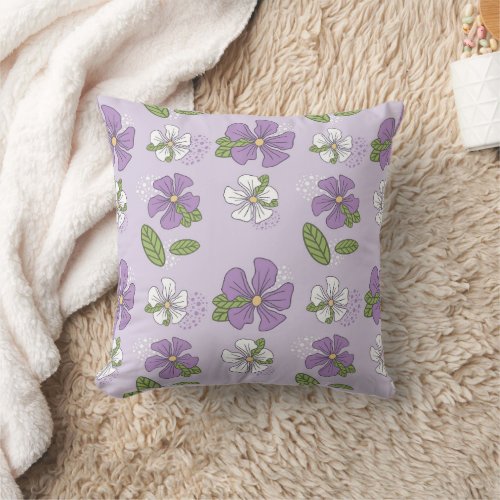 Floral Elegance for Your Restful Haven Throw Pillow