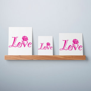 Floral Elegance: Love Illustrated with Rose Picture Ledge