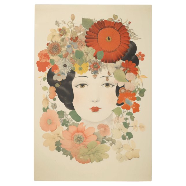 Floral Elegance Metal Print (Front)